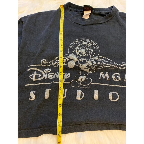 Disney MGM Studios 1987 Diamond Dust Black Cropped T-Shirt One Size Unisex USA - Picture 7 of 8